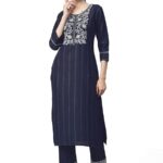 cotton-chikankari-kurta-pant-set-for-women-frontview