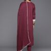 Cotton Floral Regular Kurta Set - Varanga back view