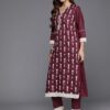 Cotton Floral Regular Kurta Set - Varanga front view02