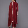 Embroidered Kurta and Pant with Dupatta (Set of 3) - Varanga back view