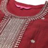 Embroidered Kurta and Pant with Dupatta (Set of 3) - Varanga close view