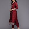 Embroidered Kurta and Pant with Dupatta (Set of 3) - Varanga side view