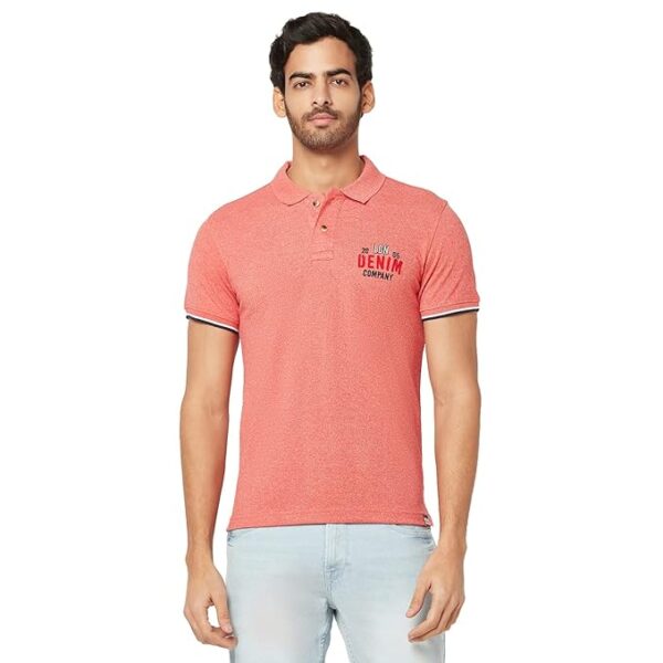 Pink Cotton Polo T-Shirt for Men – Stylish Half Sleeve, Regular Fit(M-2XL) by Blue Buddha