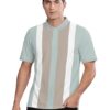 BULLMER Trendy Striped Printed Polo T-shirt
