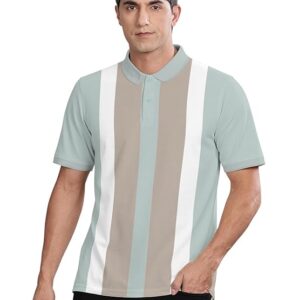 BULLMER Trendy Striped Printed Polo T-shirt