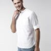 Celio Men White Solid Regular Fit Cotton Contemporary Shirt