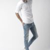 Celio Men White Solid Regular Fit Cotton Contemporary Shirt