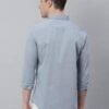 Dennis Lingo Men Blue Slim Fit Opaque Cotton Casual Shirt
