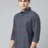 Dennis Lingo Slim Fit Checkered Spread Collar Casual Shirt
