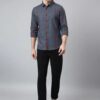 Dennis Lingo Slim Fit Checkered Spread Collar Casual Shirt