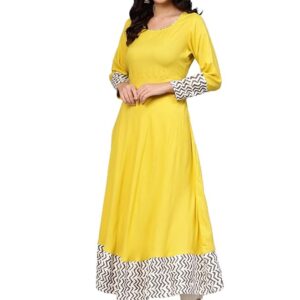 Divena Anarkali Kurti Yellow under 500