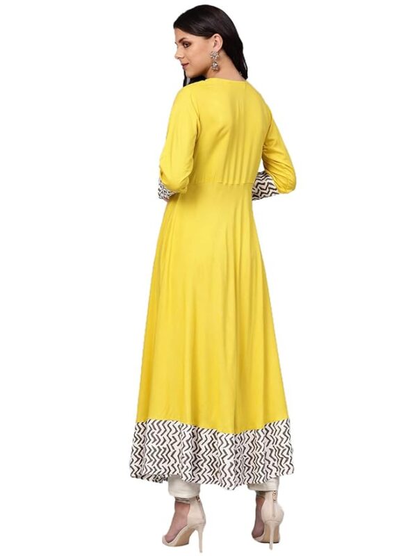 Divena Anarkali Kurti Yellow under 500