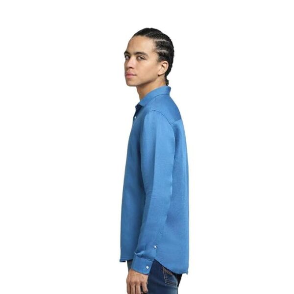 JACK & JONES Men Viscose Blend Regular Fit Spread Collar Casual Shirt