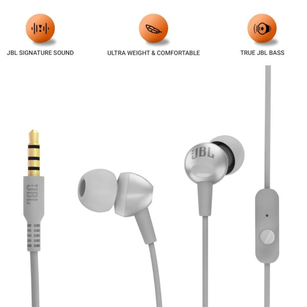 JBL C200SI Wired Earphones with Mic Multi-Function