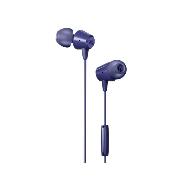 JBL Navy Blue C50HI In-Ear Wired Headphones With Mic