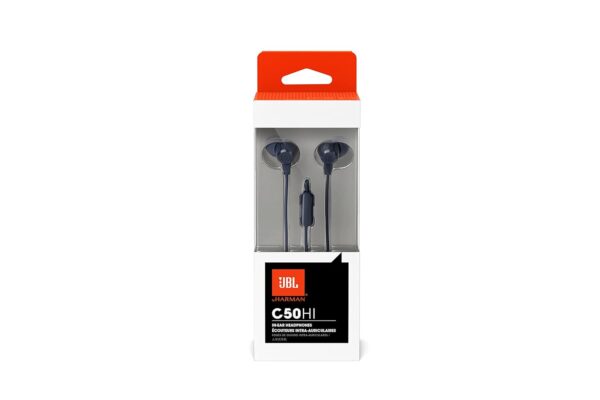 JBL Navy Blue C50HI In-Ear Wired Headphones With Mic
