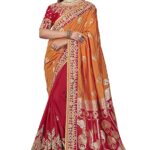 manohari banarasi silk traditional saree with 1 heavy blouse piece