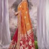 manohari banarasi silk traditional saree with 1 heavy blouse piece