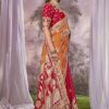 manohari banarasi silk traditional saree with 1 heavy blouse piece