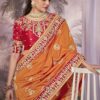 manohari banarasi silk traditional saree with 1 heavy blouse piece