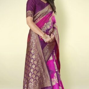 MANOHARI Woven Zari Banarasi Silk Saree