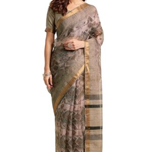 MIRCHI FASHION Women’s Kota Doria Floral Printed Saree