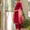 MOJILAA Embroidered Straight Kurta Set with Trousers and Dupatta