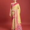 Monjolika Fashion Patola Pallu Banarasi Silk Saree with Unstitched Blouse Piece