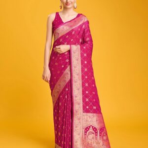 MONJOLIKA FASHION Women Saree with 1 Unstitched Blouse
