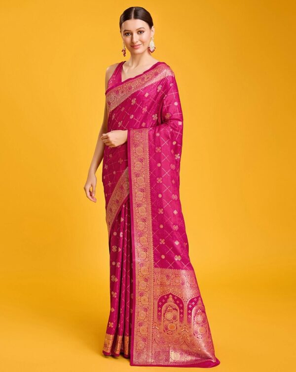 MONJOLIKA FASHION Women Saree with 1 Unstitched Blouse