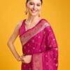 MONJOLIKA FASHION Women Saree with 1 Unstitched Blouse