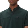 Mufti Mandarin Collar Slim Fit Pure Cotton T-shirt Green