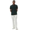 Mufti Mandarin Collar Slim Fit Pure Cotton T-shirt Green