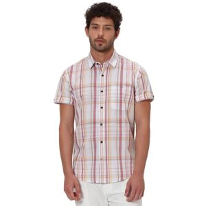Mufti Slim Fit Tatan Checks Pure Cotton Casual Shirt