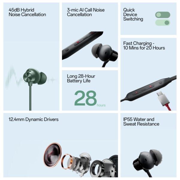 OnePlus Bullets Wireless Z2 Bluetooth (Magico Black)