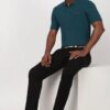 PETER ENGLAND Polo Neck Cotton Dark Green T-Shirt