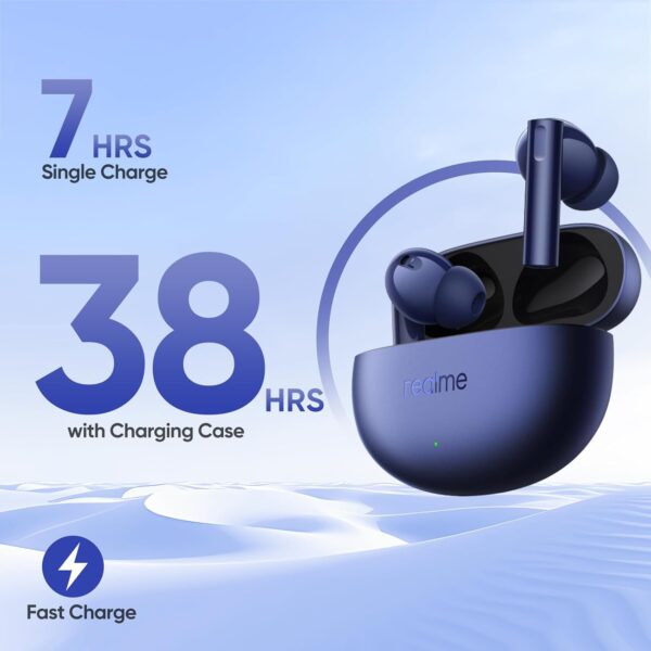 Realme Buds Air 5 50dB ANC 38Hrs Battery Deep Sea Blue TWS