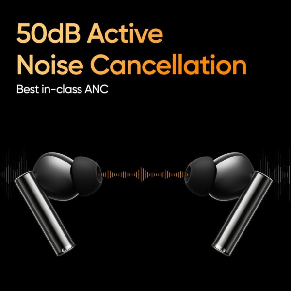 Realme Buds Air 5 Pro 50dB ANC 360 Spatial Audio 40 hours Playback