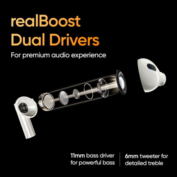 Realme Buds Air 5 Pro 50dB ANC 360 Spatial Audio 40 hours Playback