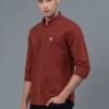 Red Tape Maroon Cotton Linen Men Shirt 2XL