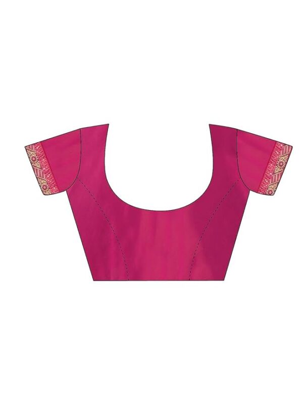 Satrani Embroidered Dyed Embellished Bollywood Georgette Saree Gold Pink