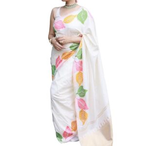 Satrani Women's Silk Jacquard Saree with Unstitched Blouse Piece