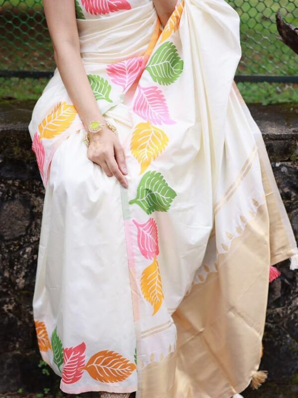 Satrani Women's Silk Jacquard Saree with Unstitched Blouse Piece