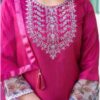 SKYLEE Embroidered Straight Kurta with Set of 3
