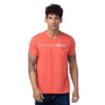 Spykar V Neck Half Sleeves Cotton Blended T-Shirt