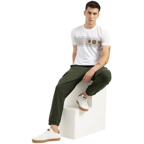 United Colors of Benetton Regular Fit Crew Neck Applique White T-Shirt 2XL