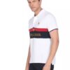 U.S. POLO ASSN. Men Printed, Typography Polo Neck Cotton Blend White T-Shirt