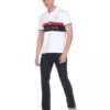 U.S. POLO ASSN. Men Printed, Typography Polo Neck Cotton Blend White T-Shirt