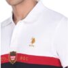 U.S. POLO ASSN. Men Printed, Typography Polo Neck Cotton Blend White T-Shirt