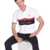 U.S. POLO ASSN. Men Printed, Typography Polo Neck Cotton Blend White T-Shirt